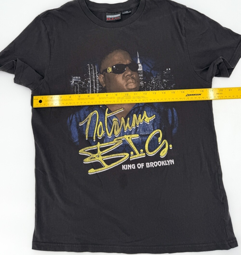 Notorious BIG Biggie Shirt Adult Large Black Brooklyn Graphic Tee Rap Hip Hop 90 - Picture 5 of 10
